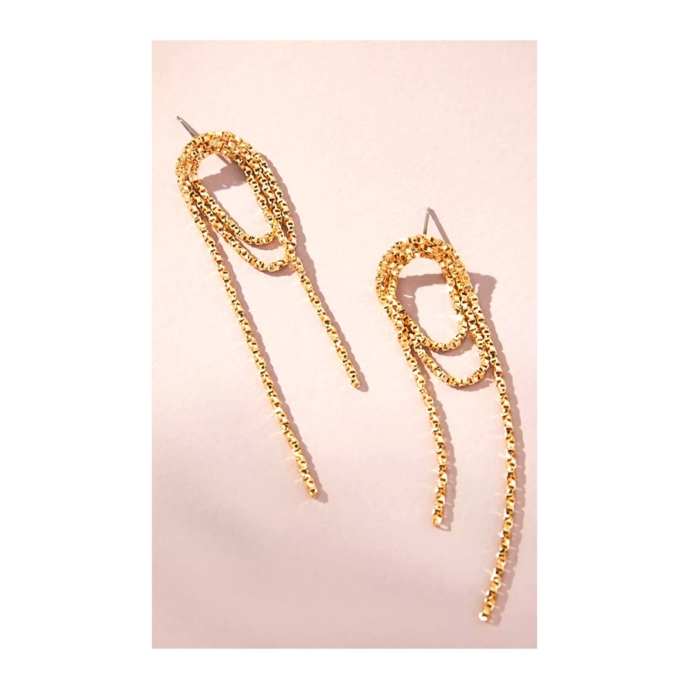Anthropologie Looped Chain Drop Earrings